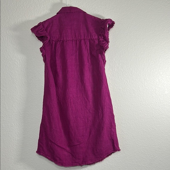 Melissa Nepton Linen Purple Button-Up Dress SP - Picture 8 of 8